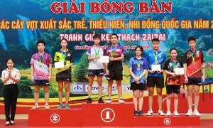 Bóng bàn CAND - T&T về nhất toàn đoàn giải trẻ quốc gia